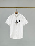 Ralph Lauren Shirt Solid 100% Cotton Short Sleeve Button-Up