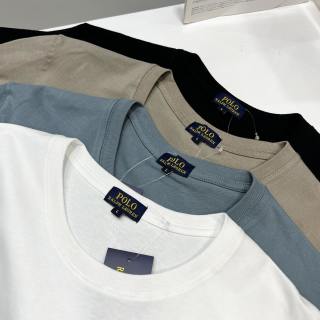 Ralph Lauren T-shirt Unisex Embroidered Logo Heavyweight Cotton Crewneck Tee
