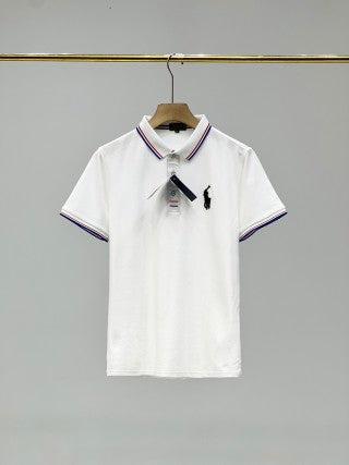 Ralph Lauren Contrast Stripe Trim Piqué Polo Shirt