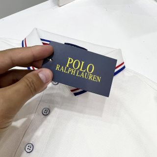 Ralph Lauren Contrast Stripe Trim Piqué Polo Shirt