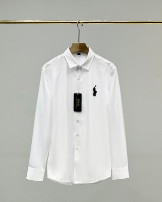 Ralph Lauren Shirt Satin Stretch Long Sleeve Business Casual Shirt