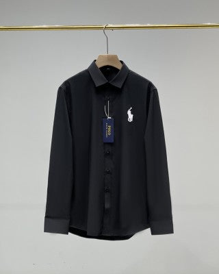 Ralph Lauren Shirt Satin Stretch Long Sleeve Business Casual Shirt