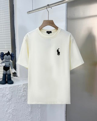 Ralph Lauren T-shirt Unisex Embroidered Logo Heavyweight Cotton Crewneck Tee