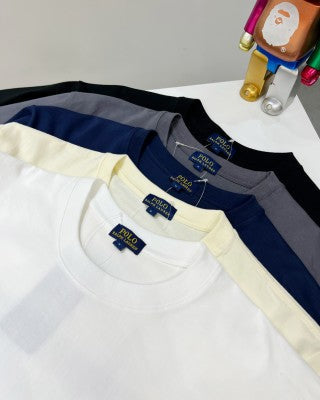 Ralph Lauren T-shirt Unisex Embroidered Logo Heavyweight Cotton Crewneck Tee