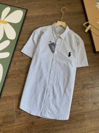 Ralph Lauren Shirt Striped Cotton-Nylon Short Sleeve