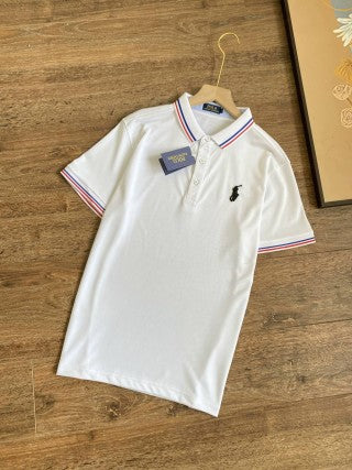 Ralph Lauren Contrast Collar Piqué Polo Shirt