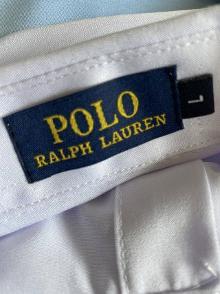 Ralph Lauren Shirt Satin Stretch Short Sleeve Button-Up