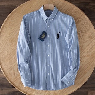 Ralph Lauren Shirt Vertical Stripe Long Sleeve Button-Down Shirt