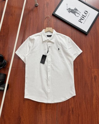 Ralph Lauren Shirt Classic Oxford Cotton Short Sleeve Casual Shirt
