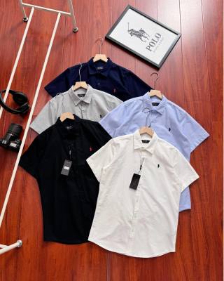Ralph Lauren Shirt Classic Oxford Cotton Short Sleeve Casual Shirt