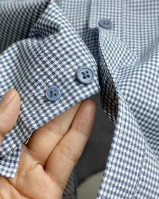 Ralph Lauren Shirt Micro Check Cotton Short Sleeve Casual Shirt