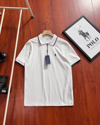 Ralph Lauren Half-Zip Contrast Trim Cotton Piqué Polo Shirt