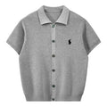 Ralph Lauren Waffle Knit Button Front Polo Shirt