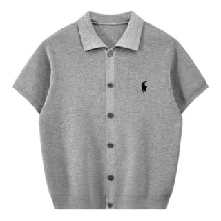 Ralph Lauren Waffle Knit Button Front Polo Shirt