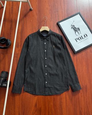 Ralph Lauren Shirt Lightweight Washed Tencel Denim Long Sleeve