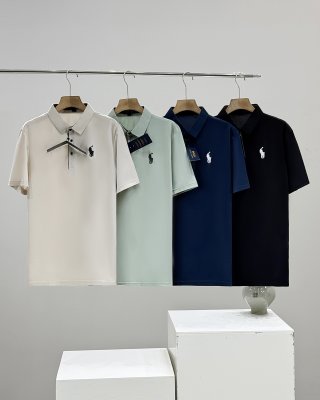 Ralph Lauren Contrast Placket Ice Silk Polo Shirt