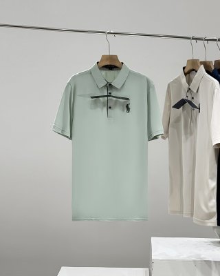Ralph Lauren Contrast Placket Ice Silk Polo Shirt
