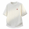 Ralph Lauren T-shirt Cable Knit Short Sleeve Crewneck Tee