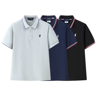 Ralph Lauren Polo Shirt Contrast Trim Mercerized Cotton Polo