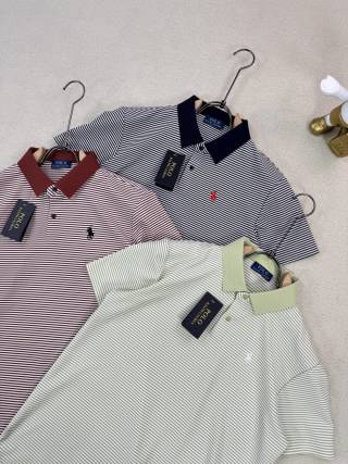 Ralph Lauren Fine Stripe Contrast Collar Polo Shirt