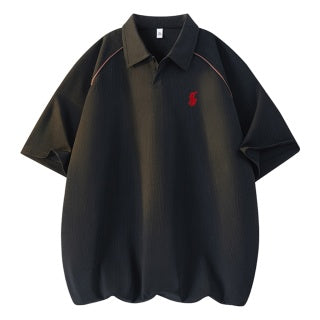 Ralph Lauren Polo Shirt Textured Raglan Short Sleeve Polo