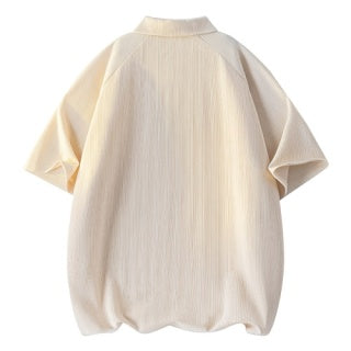 Ralph Lauren Polo Shirt Textured Raglan Short Sleeve Polo