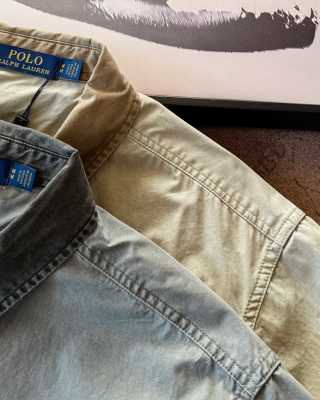 Ralph Lauren Shirt Cotton Utility Pocket Short Sleeve Shirt