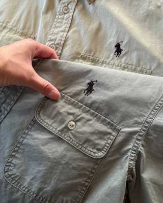 Ralph Lauren Shirt Cotton Utility Pocket Short Sleeve Shirt