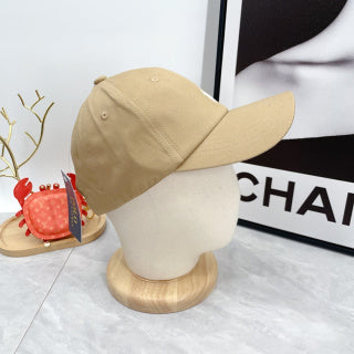 Ralph Lauren Hat Khaki Beige White Pony Six-Panel Baseball Cap