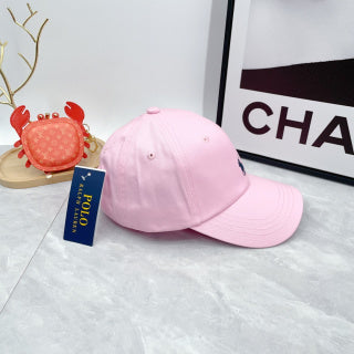 Ralph Lauren Hat Soft Pink Navy Pony Curved-Brim Baseball Cap
