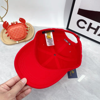 Ralph Lauren Hat Bright Red Navy Pony Curved-Brim Baseball Cap