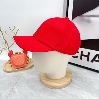 Ralph Lauren Hat Bright Red Navy Pony Curved-Brim Baseball Cap