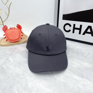 Ralph Lauren Hat Charcoal Gray Tonal Pony Baseball Cap