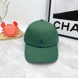 Ralph Lauren Hat Green Tonal Pony Curved-Brim Baseball Cap