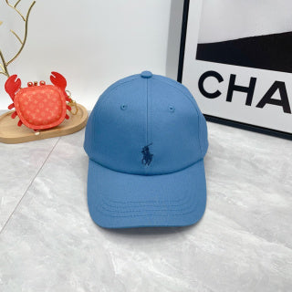 Ralph Lauren Hat Powder Blue Tonal Pony Baseball Cap