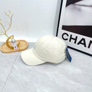 Ralph Lauren Hat Ivory Light Blue Pony Low-Profile Baseball Cap
