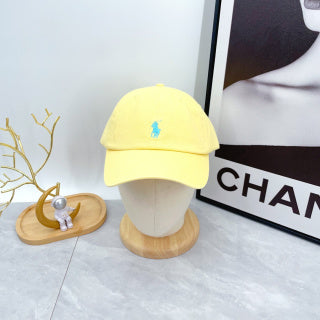 Ralph Lauren Hat Lemon Yellow Aqua Pony Classic Baseball Cap