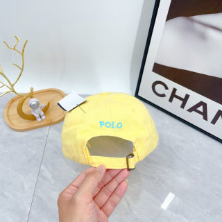 Ralph Lauren Hat Lemon Yellow Aqua Pony Classic Baseball Cap