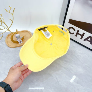 Ralph Lauren Hat Lemon Yellow Aqua Pony Classic Baseball Cap