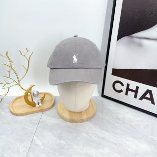 Ralph Lauren Hat Mist Gray White Pony Everyday Baseball Cap