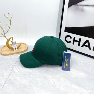 Ralph Lauren Hat Emerald Green Pink Pony Curved-Brim Baseball Cap