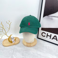 Ralph Lauren Hat Emerald Green Pink Pony Curved-Brim Baseball Cap