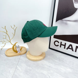 Ralph Lauren Hat Emerald Green Pink Pony Curved-Brim Baseball Cap