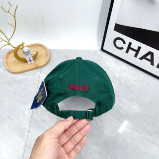 Ralph Lauren Hat Emerald Green Pink Pony Curved-Brim Baseball Cap