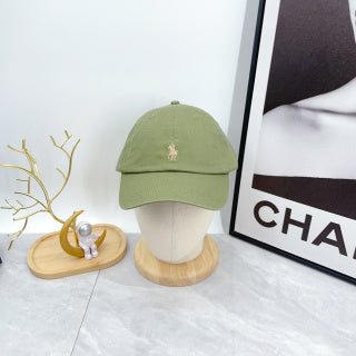 Ralph Lauren Hat Olive Green Light Pony Low-Profile Baseball Cap