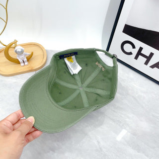 Ralph Lauren Hat Sage Green Cream Pony Casual Baseball Cap