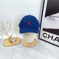 Ralph Lauren Hat Cobalt Blue Red Pony Curved-Brim Baseball Cap