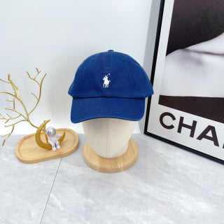 Ralph Lauren Hat Cobalt Blue White Pony Everyday Baseball Cap