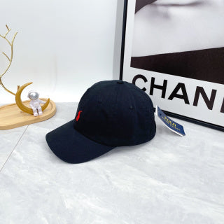 Ralph Lauren Hat Dark Navy Red Pony Rounded-Crown Baseball Cap