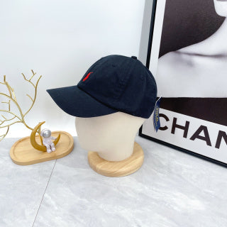 Ralph Lauren Hat Dark Navy Red Pony Rounded-Crown Baseball Cap
